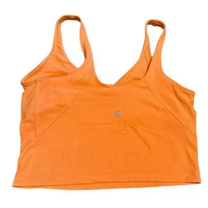 Lululemon Womens 8 Align Tank Orange Soda Fitted Crop Basic‎ Trendy Athletic thumbnail 3