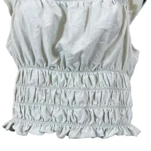 Miss Selfridge ASOS Mint Green Ruched Crop Top thumbnail 3
