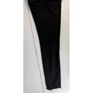 Express Mid Rise Skinny Jeans Black Distressed Raw Hem Women Size 6R‎ thumbnail 11