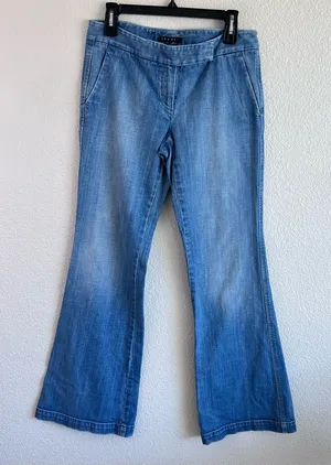 Theory‎ Women's Tara Wide Leg Boot Cut Flare Jeans thumbnail 1