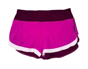 Athleta Colorblock Running Shorts Women‎ Medium Pink Purple Excellent Activewear thumbnail 1