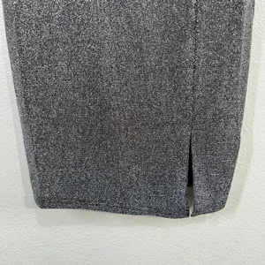 Lulus Metallic Bodycon Mini Dress Small Black Silver Glitter‎ Sparkle Party NYE thumbnail 7