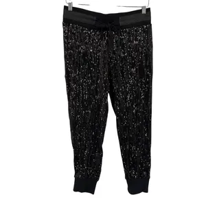 Guess Sequin Joggers Sz Small Y2K Club Mob Wife Disco Indie Holiday McBling thumbnail 2