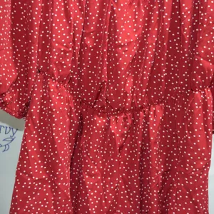 NWT Bloom Chic Red/White Polka Dot Peasant Blouse, Size 26 thumbnail 4