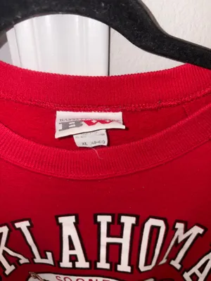 Oklahoma Crewneck Red Size XL thumbnail 2