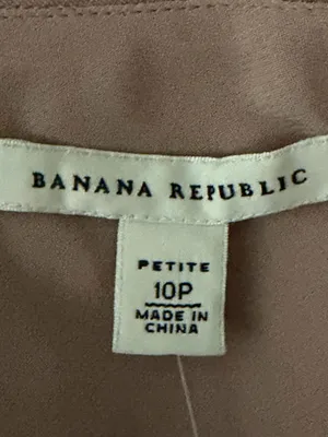 BANANA REPUBLIC NWT Mauve Linen-Blend Sleeveless Surplice Pleated Dress Size 10P thumbnail 6