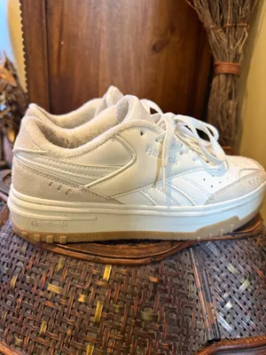Reebok Women's Off-White and Cream Club C Chunky Platform Sneakers thumbnail 3