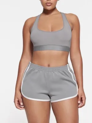 SKIMS Gray Retro Track Dolphin Shorts thumbnail 2