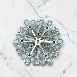 Coro Blue Flower Brooch thumbnail 3