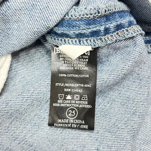 BLANKNYC Acid Wash Denim Overall Dress Blue Distressed Frayed Mini Sz 25 Classic thumbnail 3