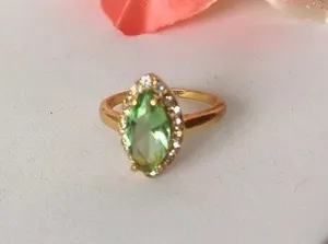 Green Gemstone Ring, Size 8 Multiple thumbnail 1