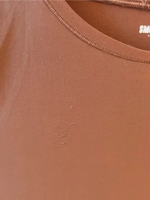 Aerie Smoothez Crewneck Short Sleeve Bodysuit in Caramel thumbnail 4