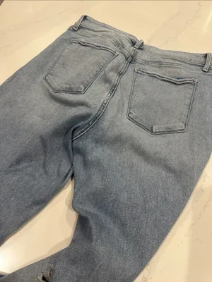 Abercrombie & Fitch The Super Skinny Ankle High Rise size 12 / 31 distressed thumbnail 6