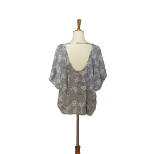 Chaser Vintage Jersey Boxy Deep Scoop Back‎ Tee Size Medium Floral thumbnail 4