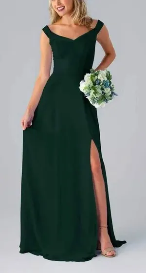 NWT Kennedy Blue Haley Bridesmaid Dress Forest Green Size 14 thumbnail 1