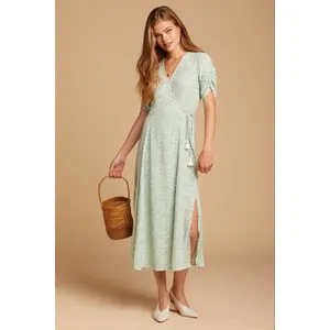 Faithfull the Brand Floral Wrap Midi Dress thumbnail 2