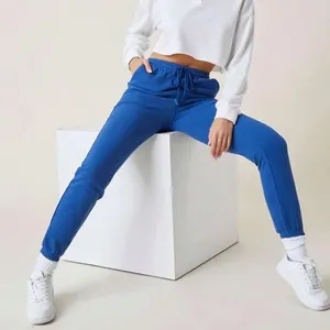 SHEIN BASICS Drawstring Waist Solid Blue Sweatpants thumbnail 5