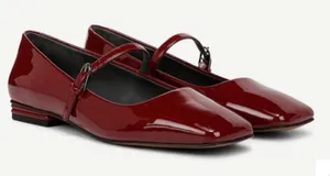 Franco Sarto Tinsley Patent Leather Burgundy Mary Jane Flats Women’s SZ 7.5 NWOT thumbnail 1