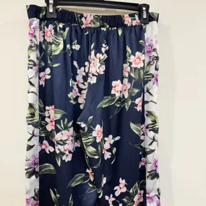Victoria's Secret Floral Satin Pants M PJ Lounge Wide Leg Cottagecore Boho thumbnail 6