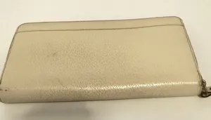 Kate Spade Zip Around Wallet‎ Sz OS Cream Pebbled Leather Continental Organizer thumbnail 1