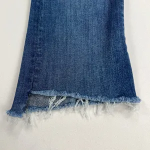 MOTHER Insider Crop Step Fray Jeans Not Rough Enough Wash Stretch Denim Size 25 thumbnail 2