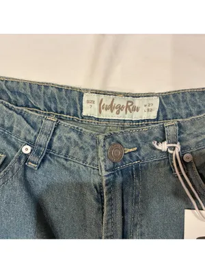 Indigo Rose Wide Leg Denim Y2K Cargo Pants Light Wash Streetwear Skater NWT Sz 7 thumbnail 2