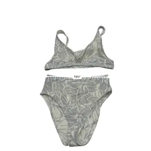Madewell Reversible‎ Bikini Set Womens M Gray Tropical Floral High Waist Swim thumbnail 10