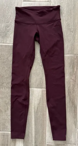 🛎️ Clearance Lululemon Wunder Under Pant High Rise leggings red grape thumbnail 1