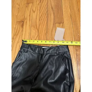 Meshki NWT Tyra Straight Leg Faux Leather Pants‎ in Black Size XS thumbnail 10