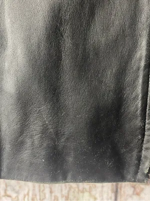 Wilson’s Leather Vtg Y2K Classic Black Leather grunge retro moto Zip-Front Jacket L thumbnail 6