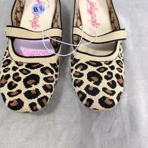 Jellypop Juni Mary Jane Flats Leopard Knitted Memory Foam Woman's 8.5 Tan Brown thumbnail 3