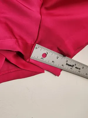 Victoria's Secret Hot Pink Satin Pull-On Lounge Shorts Size Large Flaw thumbnail 5