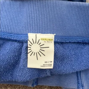 ⭐️AERIE Blue and White Lace-Up Women's Lounge Shorts thumbnail 3