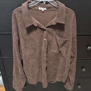 Brown Corduroy Shacket Size M thumbnail 1