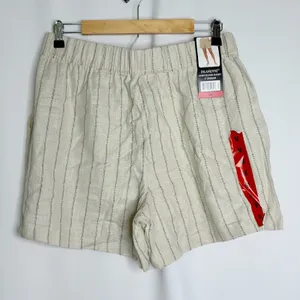 BlankNYC Beige Linen Blend Shorts 5" Inseam Elastic Waist w/Pockets NWT Womens M thumbnail 3