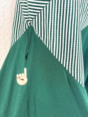 Anthropologie Maeve Cameron Striped Asymmetrical Green Dress Small Boho thumbnail 7