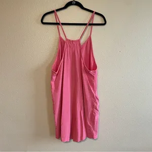Rae Mode Pink Cotton Lycra Spaghetti Strap Pockets Romper JP5069 Womens‎ Medium thumbnail 4