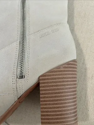 Franco Sarto® Jaxon midcalf Suede boot, White Chalk, Size 7.5, NWOT Display pair thumbnail 12