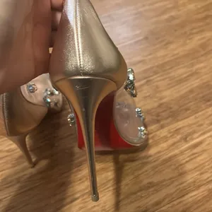 Christian Louboutin Degraqueen Clear Pointed Toe Pump size 38.5 thumbnail 7