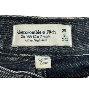 Abercrombie & Fitch Curve Love 90s Slim Straight Ultra High Rise Jeans Size 29 8 thumbnail 3