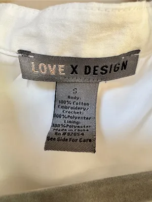 Love by Design Southhampton embroidered button front white cotton maxidress sz S thumbnail 8