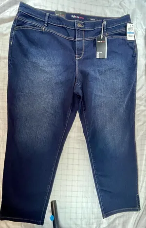 NWT Style & Co. Mid-Rise Ankle Jeans - Women's Plus 20W - Dark Wash thumbnail 1