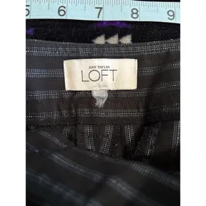 Loft By Ann Taylor Black/Blue Striped Dress Pants‎ Mid Rise Zip Size 30x29 thumbnail 3
