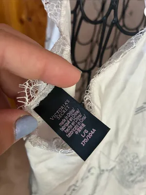 Light Blue Floral Lace-Trim Slip Dress Victoria’s Secret lounge wear large thumbnail 4