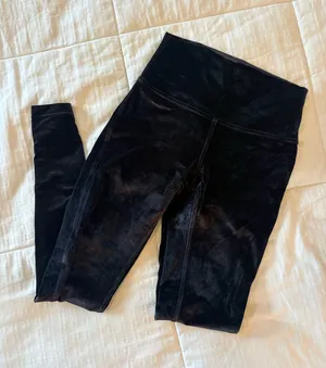 Black Velvet Lululemon Leggings thumbnail 1