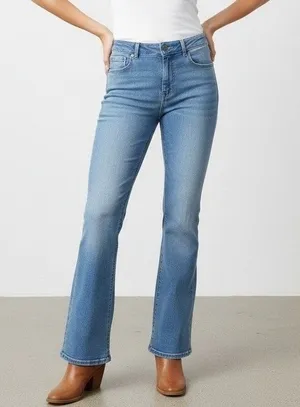 Wrangler Women's Flare Leg Jeans Blue Mid Rise‎ Bootcut Retro Y2K Size 30x32 thumbnail 1