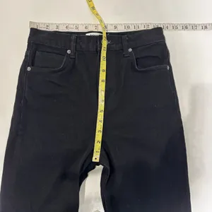Reformation Liza Slit Hem Ultra High Rise Straight Long Black Jeans 26 thumbnail 6