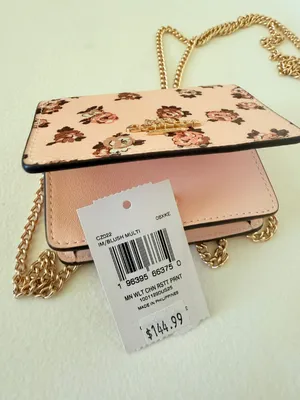 coach Mini Wallet On A Chain With Rosette Print cz022 thumbnail 7