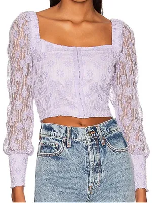 Revolve BB Dakota Sheet To Streets purple bohemian boho blouse Top size small NWT thumbnail 1