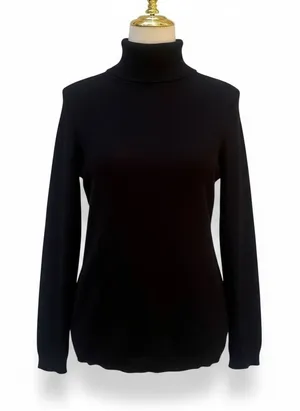 Charter Club Turtleneck Sweater S Black 100% Cashmere Luxury Knit Minimalist thumbnail 1